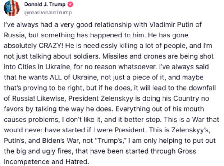 Trump contro Putin