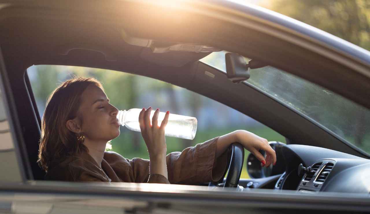 Vietato bere acqua in auto - Inchiostroverde.it (Fonte foto Canva)